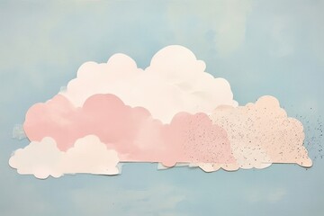 Poster - Cloud painting nature paper.