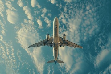 ai generative view of airplane from below