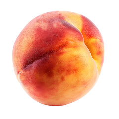 Wall Mural - Ripe whole peach fruit isolated on transparent background. Full depth of field.