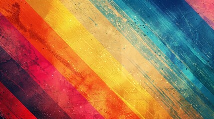 Wall Mural - Colorful abstract lines texture background with grunge