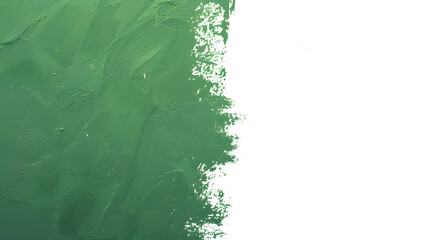 paint roller painting a white wall with green paint.