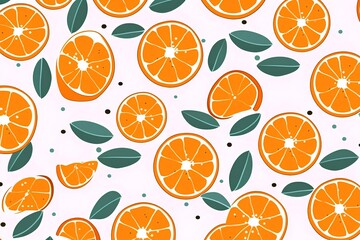 Canvas Print - seamless pattern with oranges