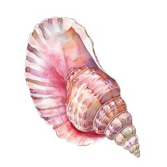 Poster - Pink sea shell invertebrate seashell seafood.