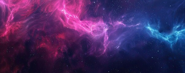Wall Mural - vibrant cosmic nebula with swirling colors of pink, purple, and blue, capturing the beauty of space 