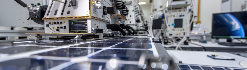 Satellite Solar Panel Testing in a Cleanroom