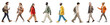 © Rawpixel.com - Diverse people walking png cut out element set