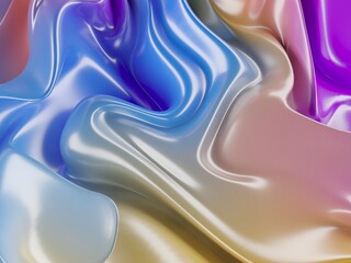 Wall Mural - Abstract fluid color waves background. Colorful wavy gradient