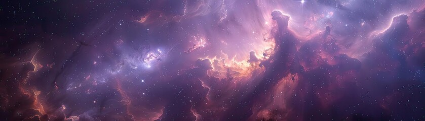 Wall Mural - stunning cosmic scene featuring vibrant colors and swirling clouds of gas, perfect for space and ast