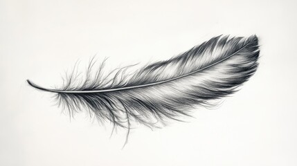 Feather drawing sketch