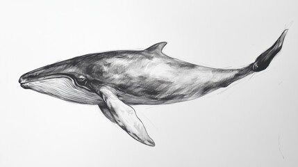 A whale drawing sketch