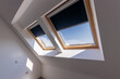 © dechevm - Interior shot of a roof windows. Dormer windows. Roof windows, Skylight