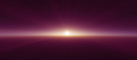 Wall Mural - sunrise from space aurora, 3d rendering