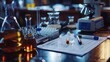 © Ayan - Close-up of a forensic scientist's desk with forensic evidence and lab equipment, symbolizing a job in forensic science