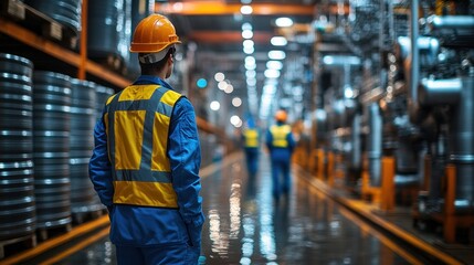 Sticker - Industrial Worker in Factory Setting