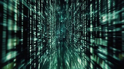 A digital-themed background with numbers cascading down the screen in a matrix-like style, creating a futuristic and dynamic visual effect.