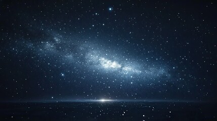 a mesmerizing night sky with bright stars, each surrounded by faint glowing rings. the milky way str