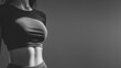 © www.freund-foto.de - Athletischer Frauenkörper zeigt Kraft und Ausdauer. Fokus auf Bauch und Arme. Ausgezeichnete Körperformung. Ideal für Fitness Werbung