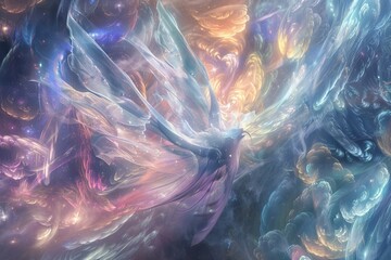 Wall Mural - Colorful abstract mystical galactic dreams cosmos texture background
