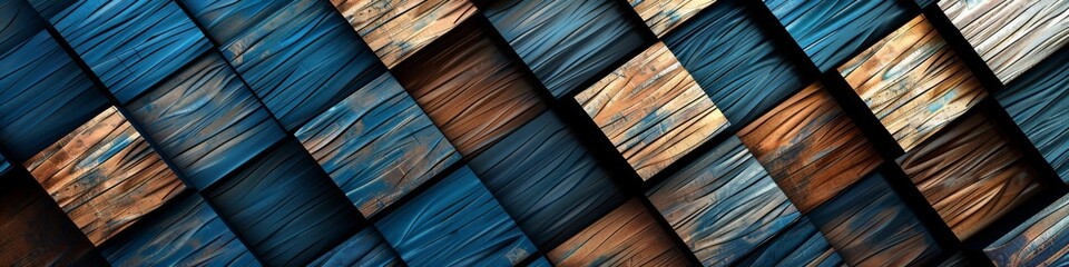 Poster - Abstract geometric background with a wooden texture 