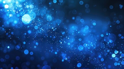 Abstract blue blurry unfocused sparkle glitter blue bokeh background wallpaper with copy space. Blue Christmas glitter design background.
