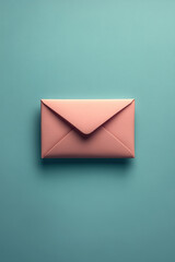 Aufkleber - A blank, unread email icon with a high number count, isolated on a pastel turquoise background,