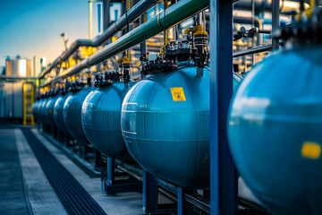 hydrogen renewable energy production - hydrogen gas. hydrogen fuel tanks