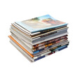 © Ploysaii - Piled Stack of Various Magazines Isolated without Background.