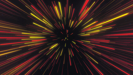 abstract geometric background of radial lines. bright fireworks. data flow tunnel. explosive star. m
