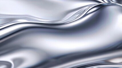 Modern abstract background featuring a fluid silver metallic liquid design. AI generated.