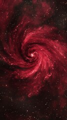 Wall Mural - red galaxy swirling in the depths of outer space