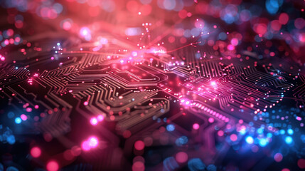 Wall Mural - Futuristic Digital Background Featuring Waving Particles in an Abstract Blue