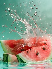 Wall Mural - Watermelon Splash.