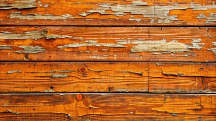 Orange brown wooden wall with cracked paint and cracks, abstract texture background , cracked, old, weathered, worn