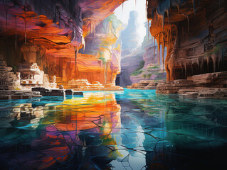 Wall Mural - Bright Ik-Kil Cenote, Chichen Itza, Mexico