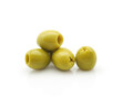 © Yana Bo - Natural green pitted olives isolated on white background close-up
