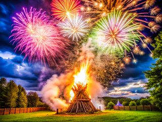 fireworks in the sky