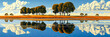 © shokokoart - Eine Landschaft mit See und Wolken