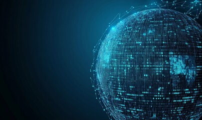 Digital technology abstract background rendered in 3D