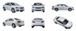 © Mr. Stocker - PNG Collection of white sedan. Different angles and perspectives of white cars