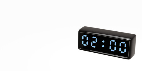 Digital Clock illustration. 3d render. 