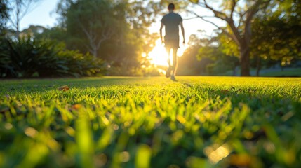 fitness enthusiast exercising at a local park, demonstrating the importance of physical activity