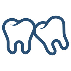 Wall Mural - impaction wisdom teeth icon