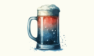 beer mug, free drink, watercolor mugs of beer, alcohol drinks, hand drawn, watercolor mugs of beer, watercolor beer mug