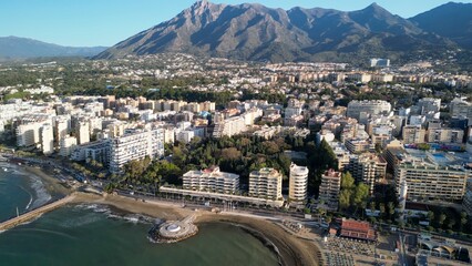 Wall Mural - Aerial view of Marbella, Andalusia. Southern Spain