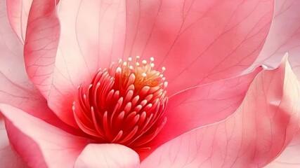 Wall Mural - Delicate Pink Magnolia Flower, 4k video