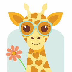 Poster - giraffe con d easy in bocce vector illustration