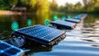 © Chopang.studio - Solar panels floating on water, symbolizing renewable energy and innovation in sustainable technology for a greener future.