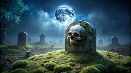 Wall Mural - A Haunting Symphony of Stone and Shadows  AI Generated