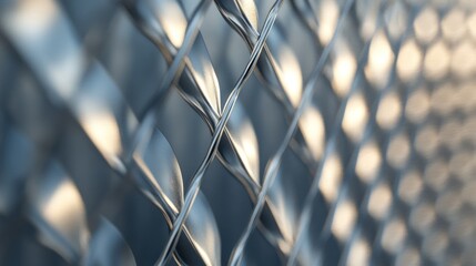 Abstract Metallic Texture with Intertwined Wires