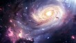 © ENJOINZ - Design a galaxy-themed image showcasing the grandeur of the cosmos. Include a mix of bright stars, colorful nebula clouds, and a central spiral galaxy.